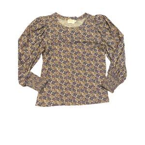 Nation LTD Loren floral print smocked peasant tee medium